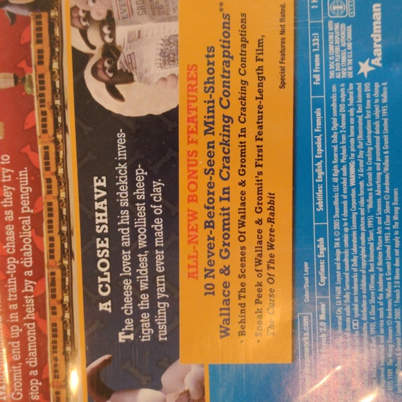 Wallace & Gromit In Three Amazing Adventures DVD movie Disk 2005, Used - Picture 3 of 7